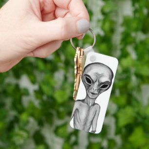 Grey Alien Key Ring