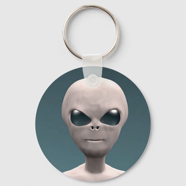Grey Alien Key Ring (Front)