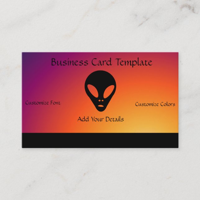 Grey Alien - Logo Ancient Alien Business Card (Front)