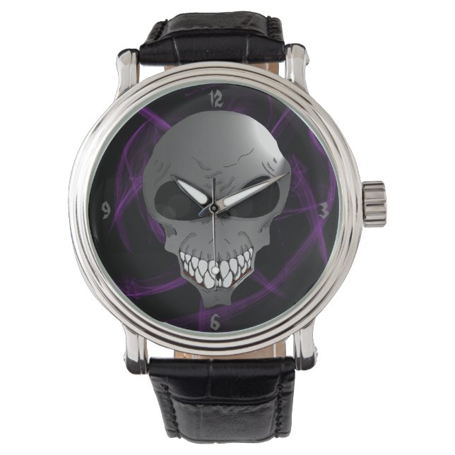 Grey alien Men's wrist watch (Front)