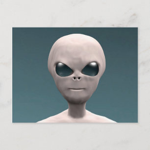 Grey Alien Postcard