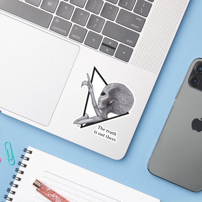 Grey Alien, the truth is out there (Laptop w/ iPhone)