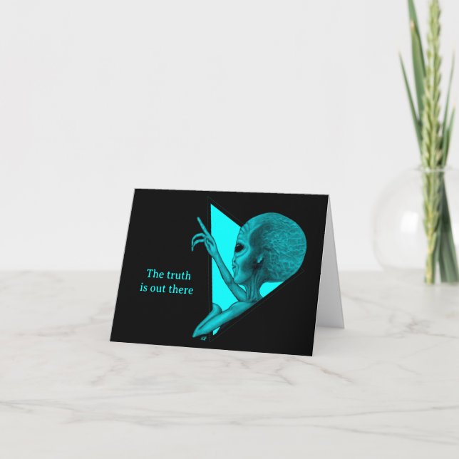 Grey Alien, the truth is out there Card (Front)