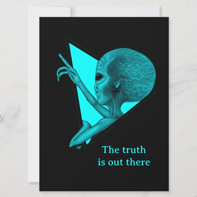 Grey Alien, the truth is out there Card (Front)