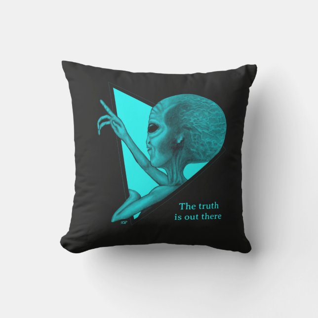 Grey Alien, the truth is out there Cushion (Front)