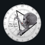 Grey Alien, the truth is out there Dartboard<br><div class="desc">Grey Alien,  the truth is out there,   Fantasy Art Pencil Drawing by Krisi ArtKSZP >>> More Products in Store Category >>> Alien >>> Grey Alien,  the truth is out there</div>
