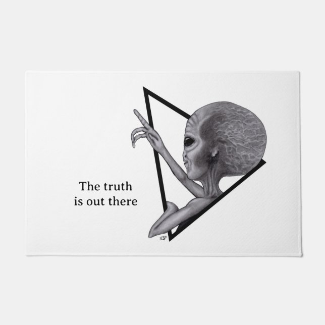 Grey Alien, the truth is out there Doormat (Front)