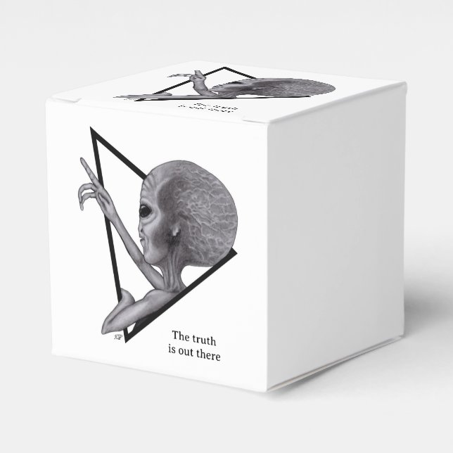 Grey Alien, the truth is out there Favour Box (Front Side)
