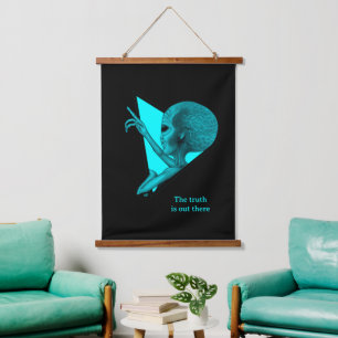 Grey Alien, the truth is out there Hanging Tapestry