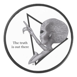 Grey Alien, the truth is out there Hockey Puck
