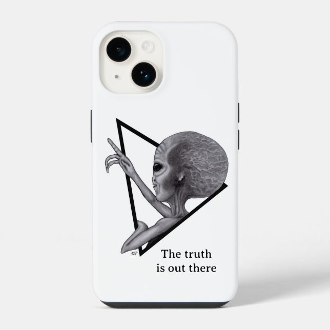 Grey Alien, the truth is out there iPhone Case (Back)