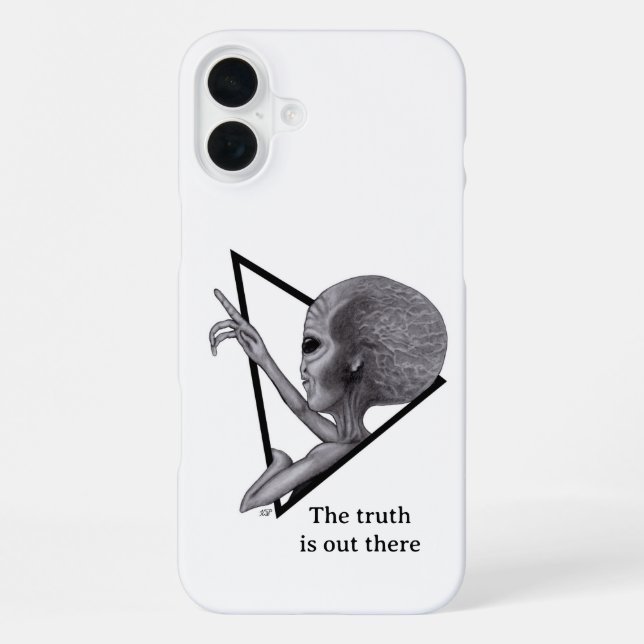 Grey Alien, the truth is out there iPhone Case (Back)