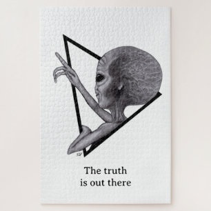 Grey Alien, the truth is out there Jigsaw Puzzle