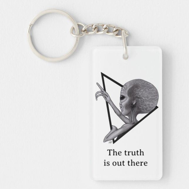 Grey Alien, the truth is out there Key Ring (Front)