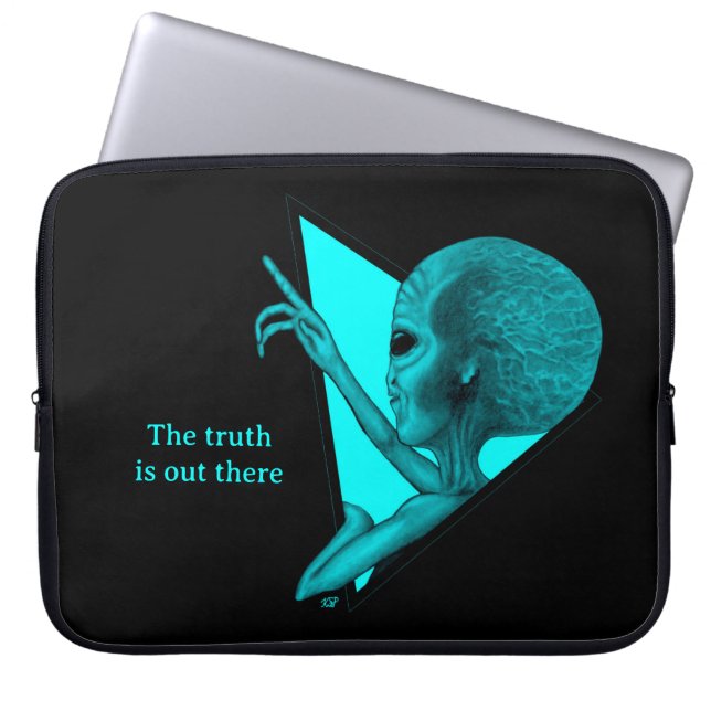 Grey Alien, the truth is out there Laptop Sleeve (Front)
