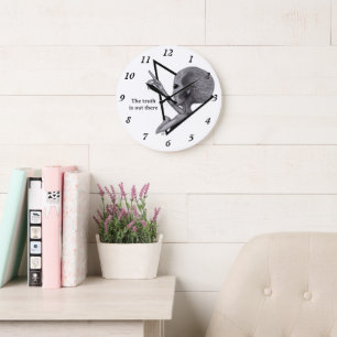 Grey Alien, the truth is out there Large Clock