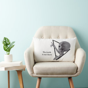 Grey Alien, the truth is out there Lumbar Cushion