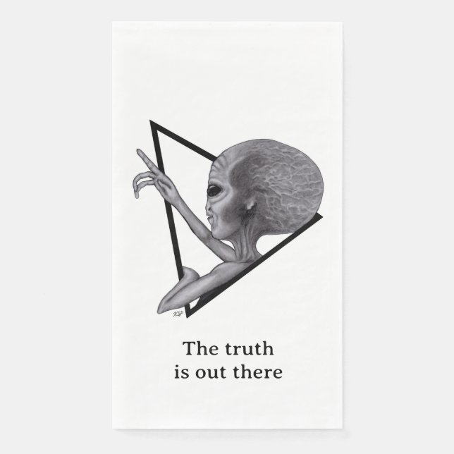 Grey Alien, the truth is out there Napkin (Front)