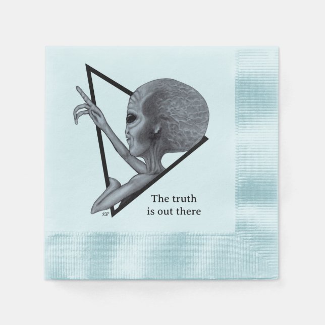 Grey Alien, the truth is out there Napkin (Front)
