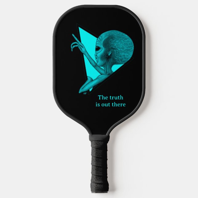 Grey Alien, the truth is out there Pickleball Paddle (Front)