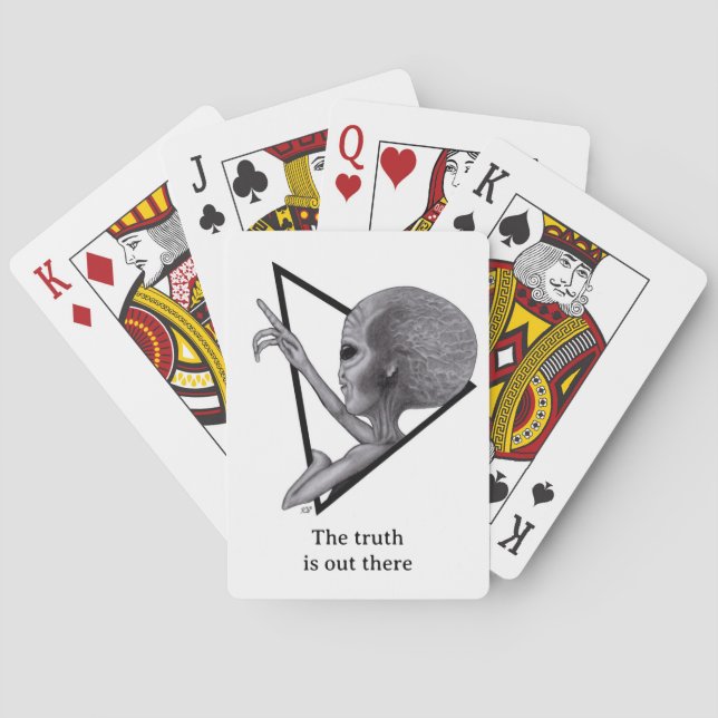 Grey Alien, the truth is out there Playing Cards (Back)