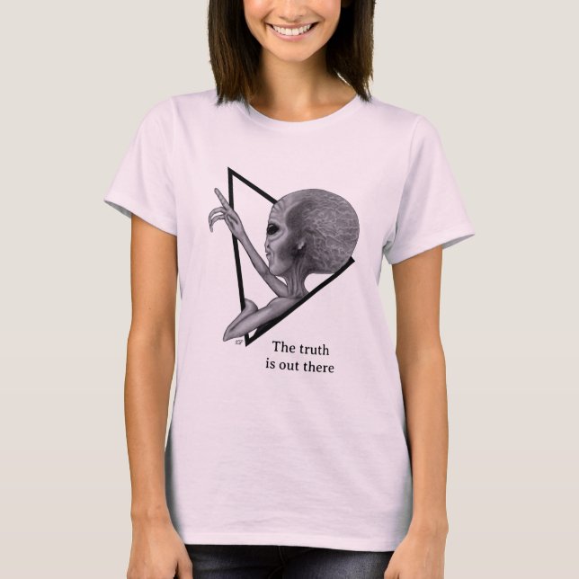 Grey Alien, the truth is out there T-Shirt (Front)