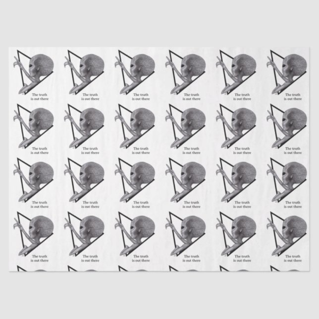 Grey Alien, the truth is out there Tissue Paper (Front)