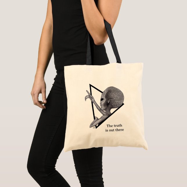 Grey Alien, the truth is out there Tote Bag (Front (Product))