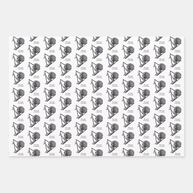 Grey Alien, the truth is out there Wrapping Paper Sheet (Front 3)