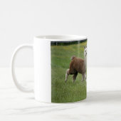 Grey Alpacas Running Coffee Mug (Left)