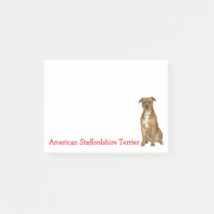 Grey American Staffordshire Terrier Dog - Amstaff Post-it Notes
