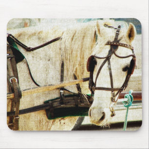 Grey Amish Buggy Horse Mouse Pad