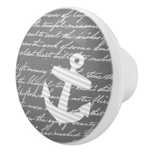 Grey Anchor Nautical Drawer knob