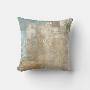 Grey and Beige Abstract Art Paintingabstract, art, Cushion