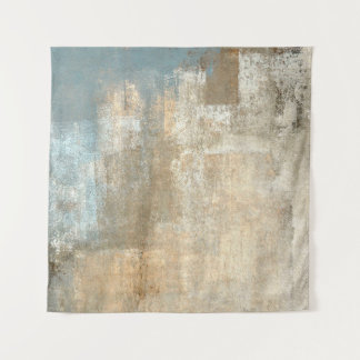 Grey and Beige Abstract Art Paintingabstract, art, Tapestry