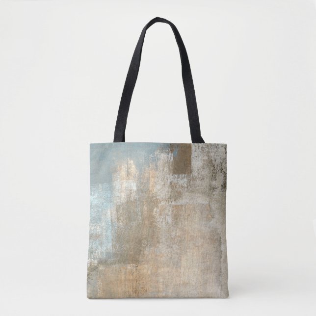 Grey and Beige Abstract Art Paintingabstract, art, Tote Bag (Front)