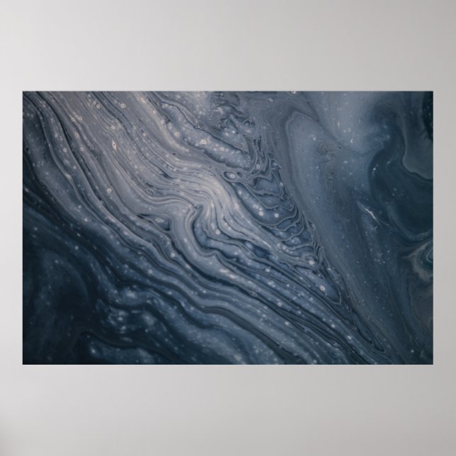 Grey and black abstract painting poster (Front)