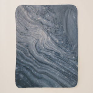 Grey and black abstract painting sherpa blanket