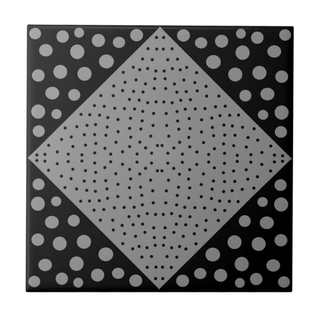 Grey and Black Ceramic Tiles (Modern Dark Texture) (Front)