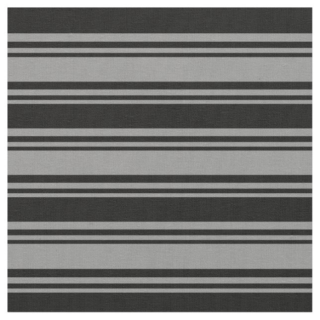 Grey and Black Coloured Lines Fabric (Close Up)