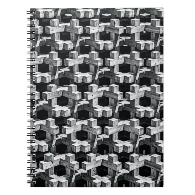 Grey and black cross notebook (Front)