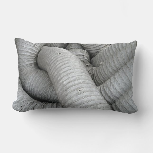 Grey and black fabric sofa lumbar cushion (Front)