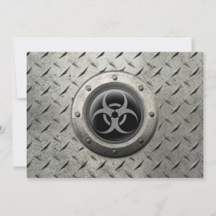 Grey and Black Industrial Biohazard Steel Effect