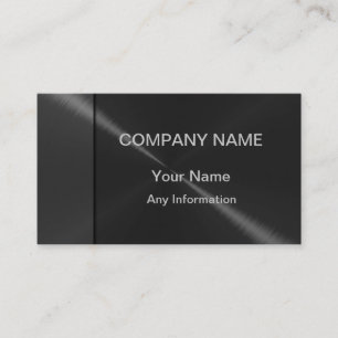 Grey and Black Luxury Metallic Business Card
