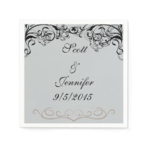 Grey and Black Napkins