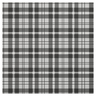 Grey and Black Plaid Pattern Fabric
