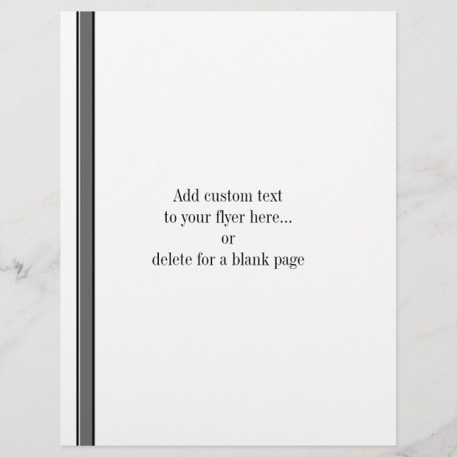 Grey and Black Stripes on White Flyer Template (Front)