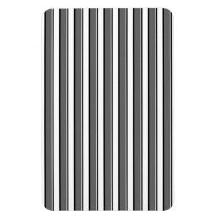 Grey and Black Stripes on White Magnet
