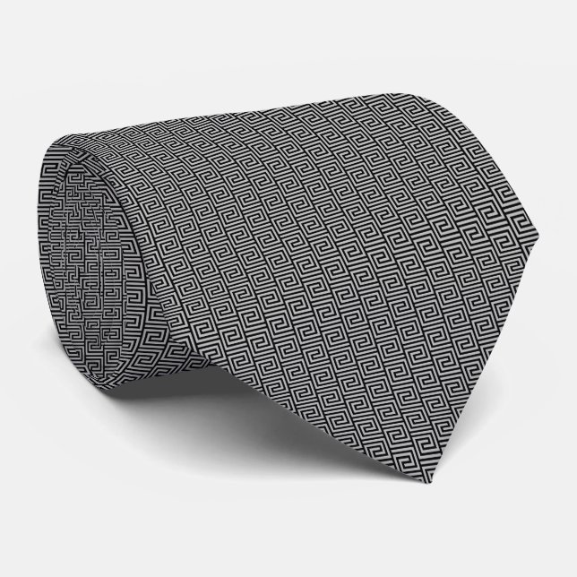 Grey And Black Tie (Rolled)