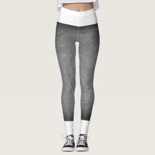 Grey And Black White  Leggings